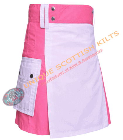 grey & black cotton utility kilt with adjustable buckle (copy)