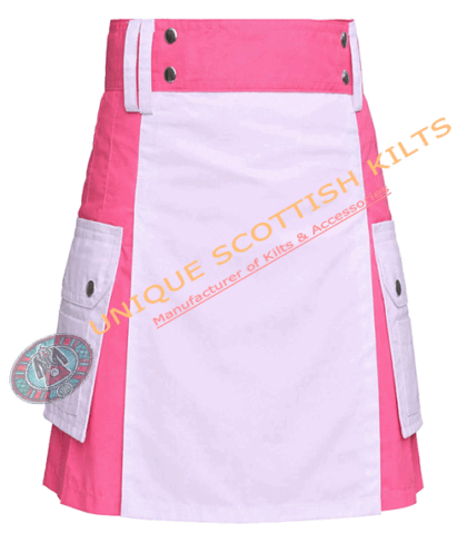 grey & black cotton utility kilt with adjustable buckle (copy)