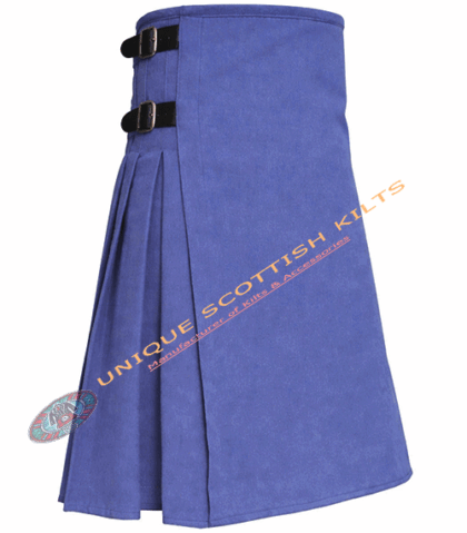 Handmade Traditional 8 Yard Purple Wool Kilt