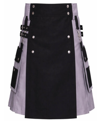 scottish handmade black & red cotton utility kilt (copy)