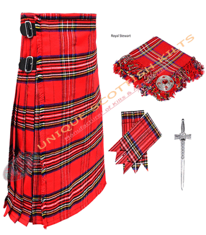 scottish rose tartan 8 yard kilt 5 pcs deal (copy)