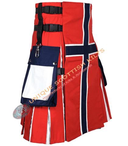 Norway Flag Cotton Utility Kilt
