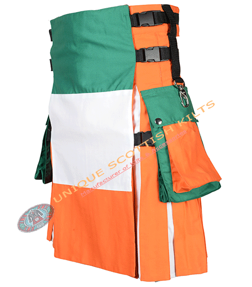 Ireland Flag Cotton Utility Kilt - Image 2