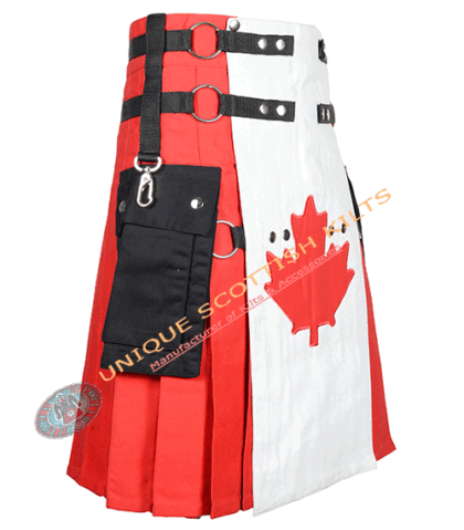 Canadian Flag Cotton Utility Kilt