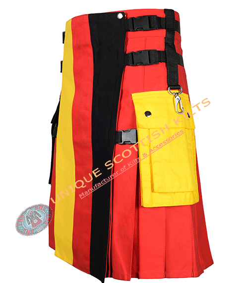 Germany Flag Cotton Utility Kilt - Image 3