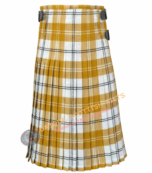 Clan Ailsa Gold Tartan 8 Yard Kilt - Image 3