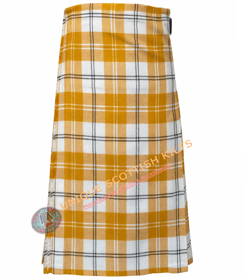 Clan Ailsa Gold Tartan 8 Yard Kilt
