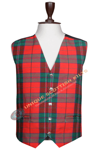 Davis Wallace Tartan Waistcoat Kilt Vest