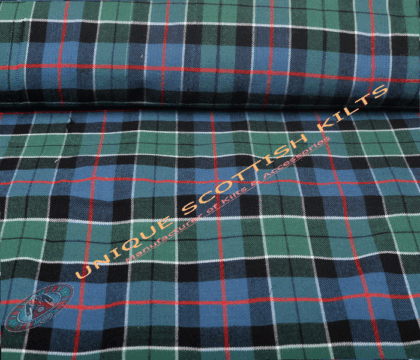 Leslie Green Ancient Tartan Fabric - Running Yards - 16 Oz Weight, 54 inches Width