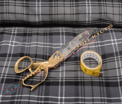 Hamilton Grey Tartan Fabric - Running Yards - 16 Oz Weight, 54 inches Width