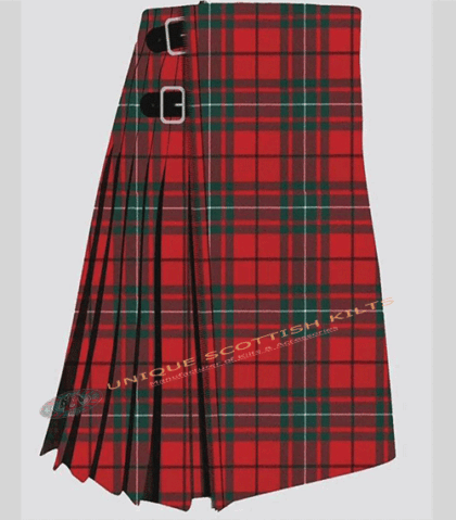 Clan MacAulay Red Tartan 8 Yard Kilt
