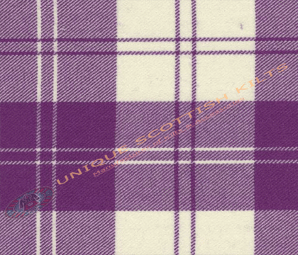 Erskine Dress Purple Tartan Fabric - Running Yards - 16 Oz Weight, 54 inches Width