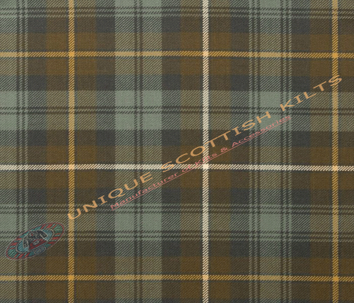 Campbell of Argyle Weathered Tartan Fabric - Running Yards - 16 Oz Weight, 54 inches Width