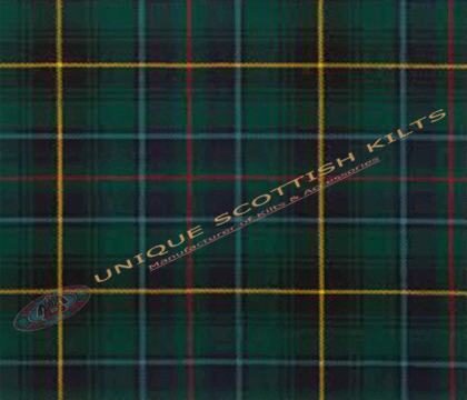 MacInnes Hunting Modern Tartan Fabric - Running Yards - 16 Oz Weight, 54 inches Width