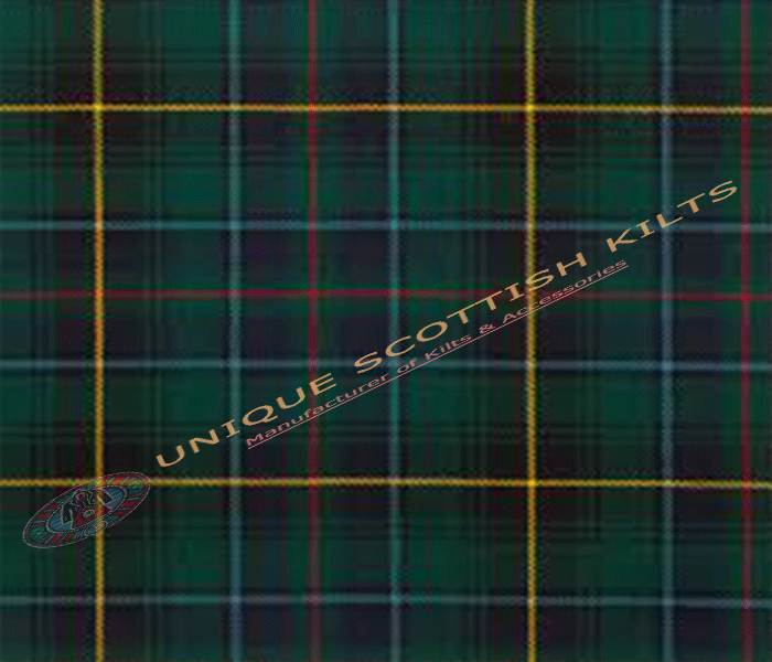 MacInnes Hunting Modern Tartan Fabric - Running Yards - 16 Oz Weight, 54 inches Width
