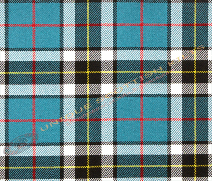 Thompson Blue Tartan Fabric - Running Yards - 16 Oz Weight, 54 inches Width