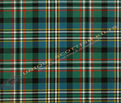 Scott Green Ancient Tartan Fabric - Running Yards - 16 Oz Weight, 54 inches Width