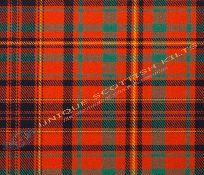 Macleod red River Ancient tartan Fabric - Running Yards - 16 Oz Weight, 54 inches Width