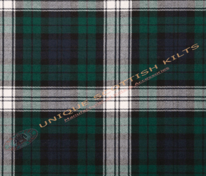 Black Watch Dress Tartan Fabric - Running Yards - 16 Oz Weight, 54 inches Width