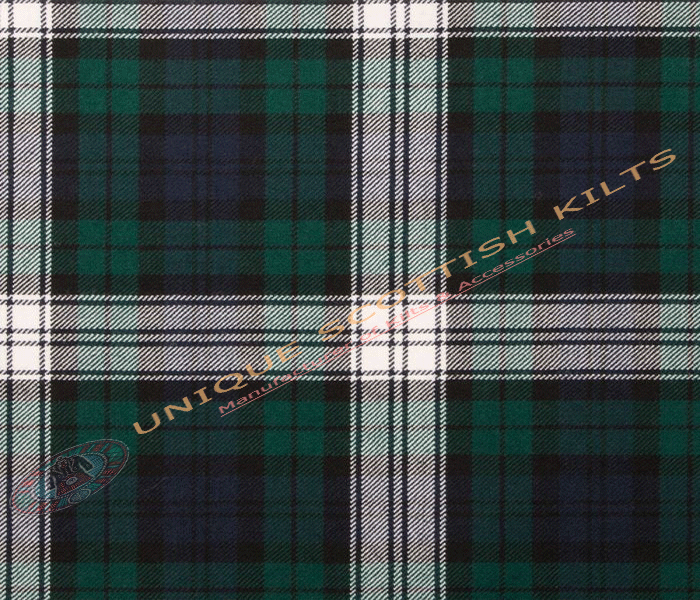 Black Watch Dress Tartan Fabric - Running Yards - 16 Oz Weight, 54 inches Width