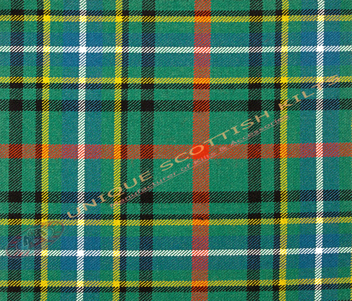 Bisset Ancient Tartan Fabric - Running Yards - 16 Oz Weight, 54 inches Width