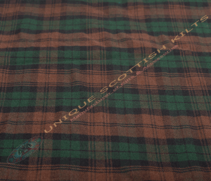 Brown-Watch-Tartan Fabric - Running Yards - 16 Oz Weight, 54 inches Width