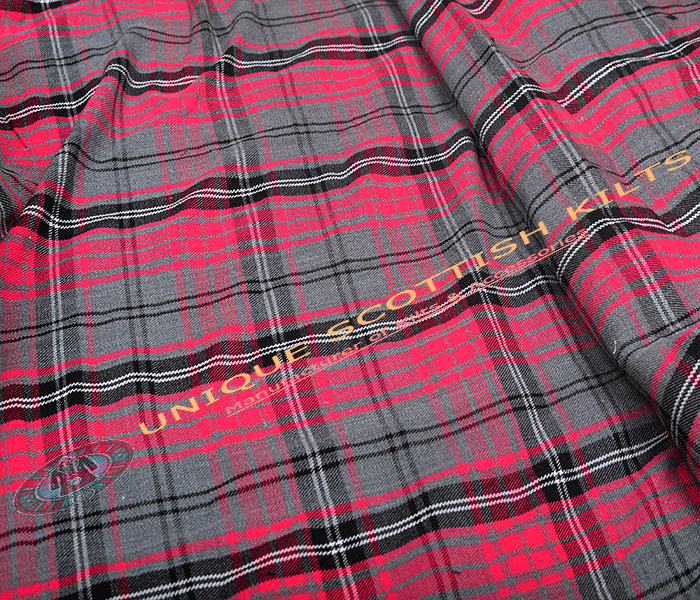 Alisa-pink-Tartan Fabric - Running Yards - 16 Oz Weight, 54 inches Width