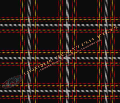 Black-Country-Tartan Fabric - Running Yards - 16 Oz Weight, 54 inches Width