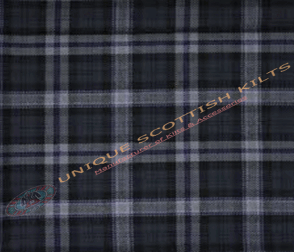 Black-Scottish-National-Tartan Fabric - Running Yards - 16 Oz Weight, 54 inches Width