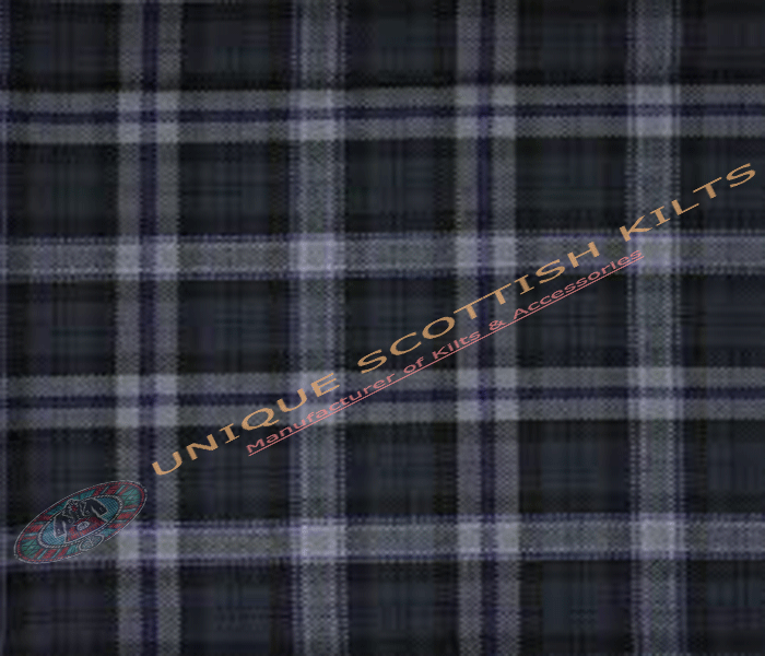 Black-Scottish-National-Tartan Fabric - Running Yards - 16 Oz Weight, 54 inches Width