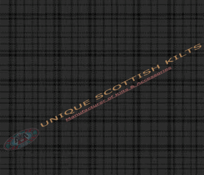 Black-Dark-Shadow-Tartan Fabric - Running Yards - 16 Oz Weight, 54 inches Width