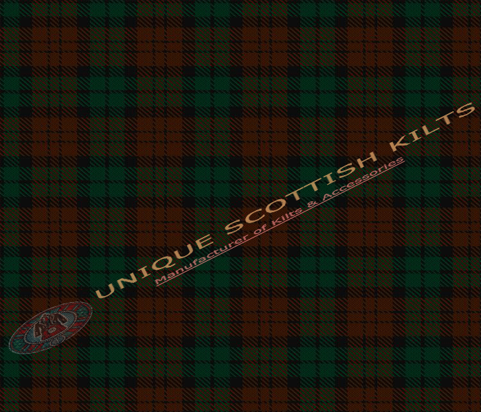 Brown-Watch-Tartan Fabric - Running Yards - 16 Oz Weight, 54 inches Width