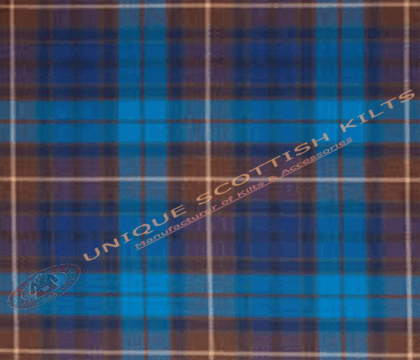 Buchanan-Blue-Tartan Fabric - Running Yards - 16 Oz Weight, 54 inches Width