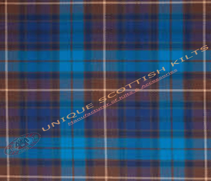 Buchanan-Blue-Tartan Fabric - Running Yards - 16 Oz Weight, 54 inches Width