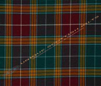 Buchanan-Muted-Tartan Fabric - Running Yards - 16 Oz Weight, 54 inches Width