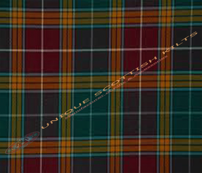 Buchanan-Muted-Tartan Fabric - Running Yards - 16 Oz Weight, 54 inches Width