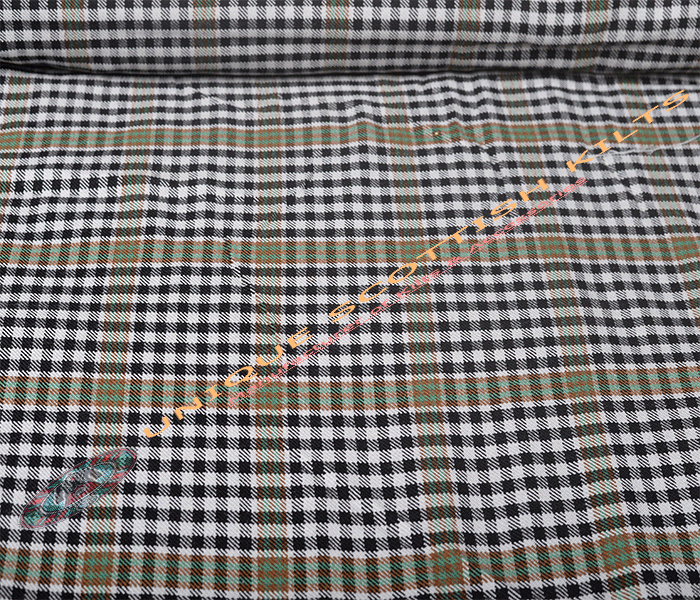Burns-Check-Tartan Fabric - Running Yards - 16 Oz Weight, 54 inches Width