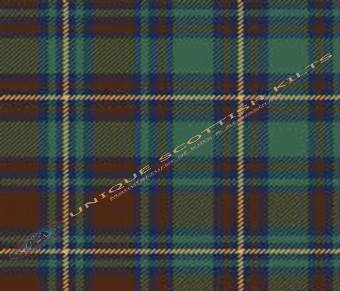 County-kerry-Tartan Fabric - Running Yards - 16 Oz Weight, 54 inches Width