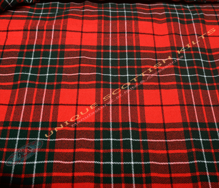 Cumming-Red-Modern-Tartan Fabric - Running Yards - 16 Oz Weight, 54 inches Width