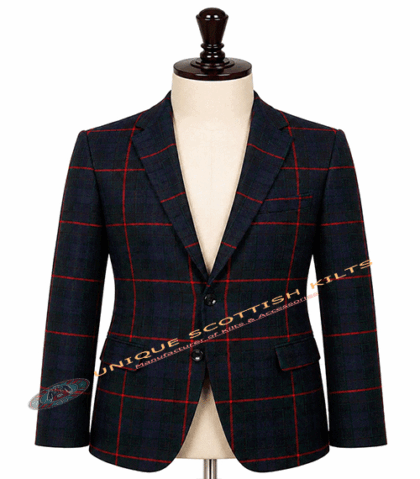 Gun Tartan Coat - Premium Highland Handmade jacket