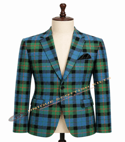 Gun Ancient Tartan Coat - Premium Highland Handmade Jacket