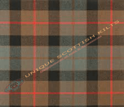 Gunn-Weathered-Tartan Fabric - Running Yards - 16 Oz Weight, 54 inches Width