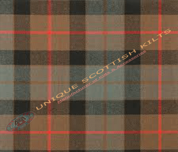 Gunn-Weathered-Tartan Fabric - Running Yards - 16 Oz Weight, 54 inches Width