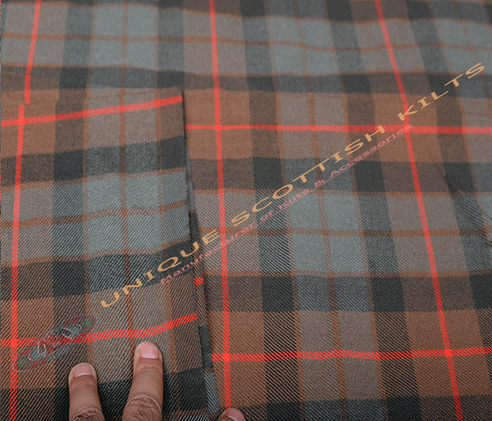 Gunn Weathered Tartan 8 Yard Kilt - Image 4