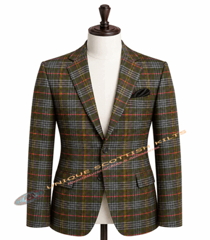 Kennedy Weathered Tartan Coat - Premium Highland Handmade Jacket