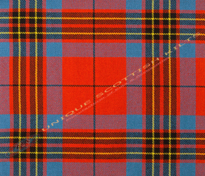 Leslie-Red-Ancient-Tartan Fabric - Running Yards - 16 Oz Weight, 54 inches Width