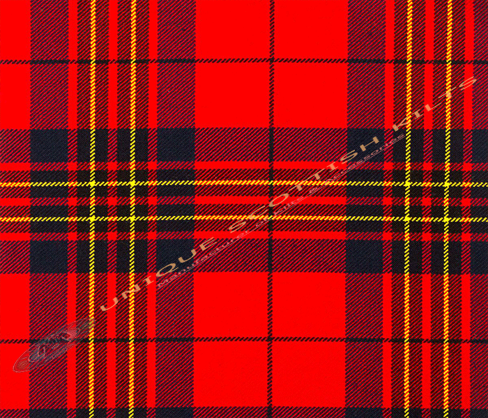 Leslie-Red-Modern-Tartan Fabric - Running Yards - 16 Oz Weight, 54 inches Width