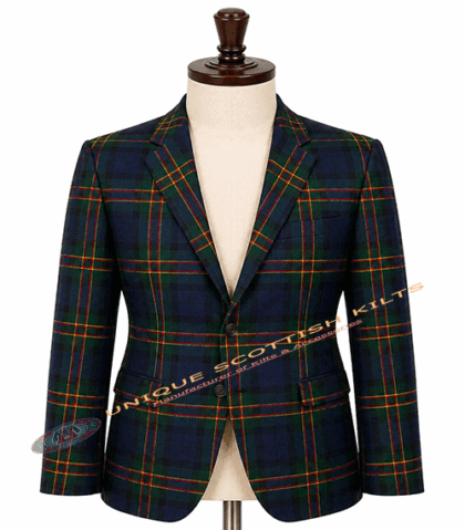 MacLaren Modern Tartan Coat - Premium Highland Handmade Jacket