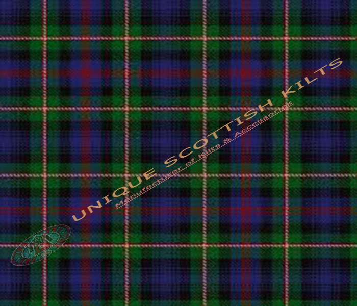 Mackenzie-Morgan-Tartan Fabric - Running Yards - 16 Oz Weight, 54 inches Width