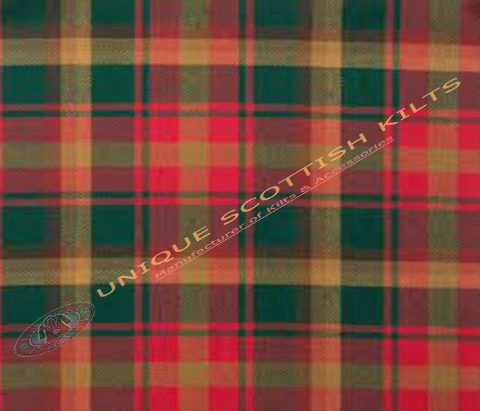 Maple-Leaf-Canadian-Tartan Fabric - Running Yards - 16 Oz Weight, 54 inches Width
